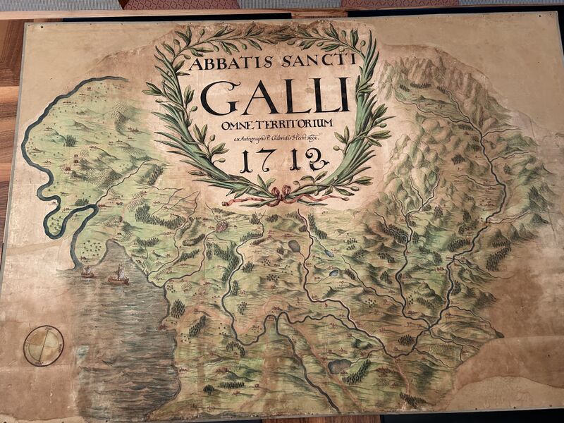 Karte der Fürstabtei von 1712